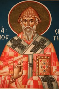 Icône orthodoxe grecque représentant Saint Spyridon, Thessalonique, Grèce - Unbekannt