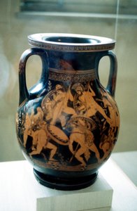 Vase grec décoré de figures de guerriers combattant - Unbekannt