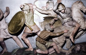 Les Grecs combattent les Perses, le sarcophage d