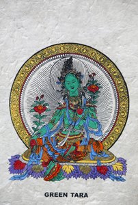 Tara Verte, symbole bouddhiste de la prospérité. Monastère de Kopan, Bhaktapur, Népal - Unbekannt