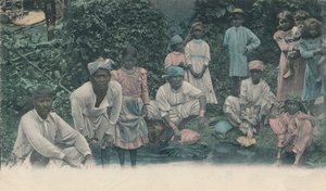 Salutations de la Jamaïque. Coolies lavant, 1905 - Unbekannt