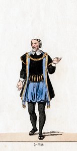 Griffith, costume pour la pièce de Shakespeare, Henry VIII, 19e siècle - Unbekannt
