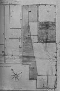Plan du rez-de-chaussée du Lloyds Coffee House No. 16 Lombard Street en 1773 - Unbekannt