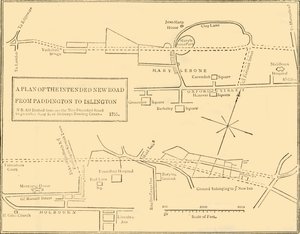 Plan du nouveau chemin de Islington à Edgware Road, 1755 - Unbekannt