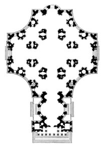 Plan au sol de la cathédrale Saint-Paul, Londres, deuxième conception, 17ème siècle, 1882 - Unbekannt