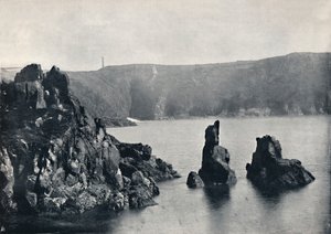 Guernesey - Baie de Moulin Huet, avec les rochers du Chien et du Lion, 1895 - Unbekannt