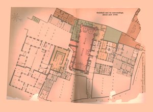 Plan de Guild Hall, ville de Londres, vers 1750, 1886 - Unbekannt