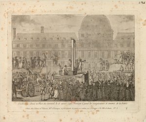 Guillotine élevée en place du Carrousel, le 13 août 1792 - Unbekannt
