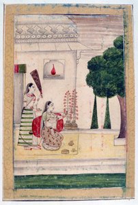 Gunakali Ragini, Album Ragamala, École du Rajasthan, 19e siècle - Unbekannt