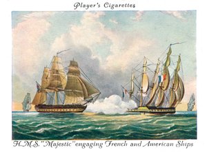 H.M.S Majestic engageant des navires français et américains, 1936