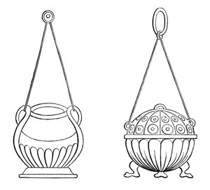 Lampes suspendues, 9ème siècle, 1870