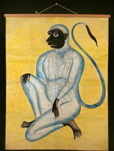 Hanuman, le dieu singe, vers 1870