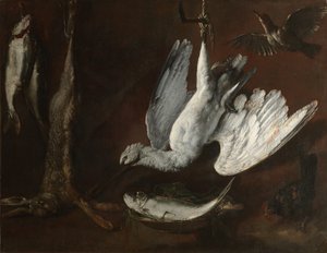 Lièvre, spatule et poisson, milieu des années 1600 - Unbekannt