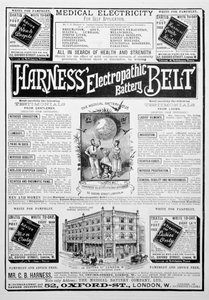 Publicité pour la ceinture électropathique Harness, 1893 - Unbekannt