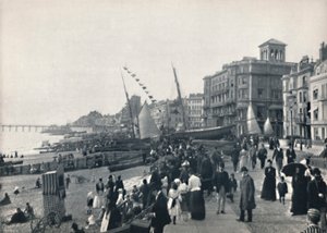 Hastings - Le Front, montrant la jetée, 1895