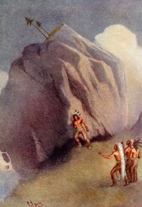 Il appuya son épaule contre le rocher, 1914