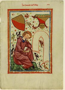 Heinrich von Veldeke du Codex Manesse, entre 1305 et 1340 - Unbekannt