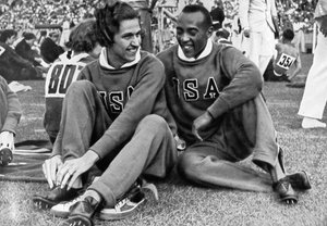 Helen Stephens et Jesse Owens, athlètes américains, Jeux olympiques de Berlin, 1936