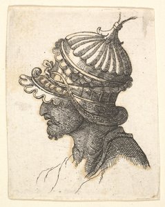 Tête casquée, 17ème siècle