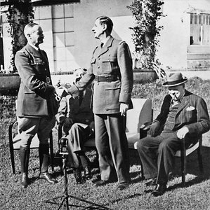 Henri Giraud et de Gaulle lors de la conférence de Casablanca, janvier 1943, 1945 - Unbekannt