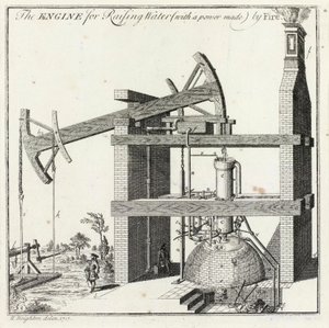 Gravure de Henry Beighton de la machine de Newcomen à Griff - Unbekannt