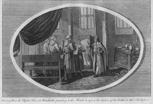 Henri III dans la salle capitulaire de la cathédrale de Winchester, 1250 1793 - Unbekannt
