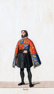 Héraut, costume pour la pièce de Shakespeare, Henri VIII, 19e siècle - Unbekannt