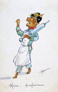 Herr Professor, carte postale française vintage - Unbekannt