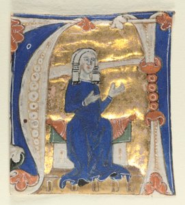 Initiale historiée A excisée d