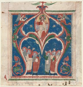Initiale historiée A excisée d