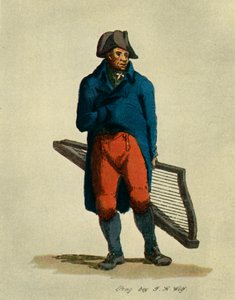 Harpe à crochet et orgue de barbarie. Types de musiciens de Prague, 1948 - Unbekannt