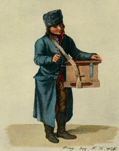 Harpe à crochets et orgue de barbarie. Types de musiciens de Prague, 1948 - Unbekannt