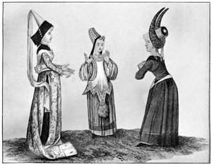 Coiffes cornues et à tourelle, 15ème siècle, 1910 - Unbekannt