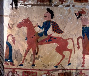 Cavalier, détail de tapis en feutre Pazyryk, 5e ou 4e siècle av. J.-C. - Unbekannt