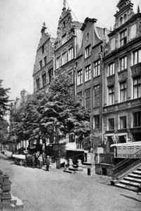 Maisons sur la Brodbankengasse, Danzig, vers 1922 - Unbekannt
