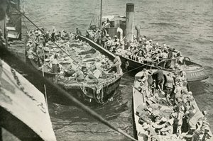 Comment les blessés étaient transportés vers les navires-hôpitaux, 1919 - Unbekannt