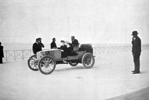 Hubert le Blon, dans sa voiture à vapeur Gardner-Serpollet, Nice, 1903 - Unbekannt