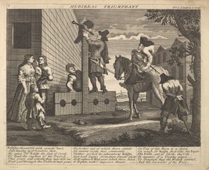 Hudibras Triomphant Planche 4 : Illustrations de Hudibras de Samuel Butler, 1725-30 - Unbekannt
