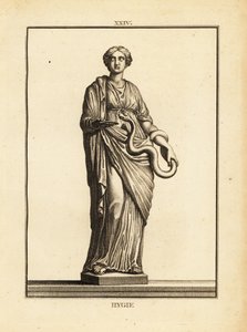 Hygieia, déesse grecque et romaine de la santé et de la propreté, fille du dieu de la médecine Asclépios - Unbekannt