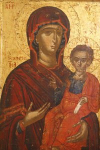 Icône : Sainte Marie Hodigitria (16ème siècle), Berat, Albanie