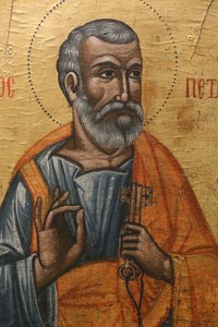 Icône au musée byzantin de Pedoulas : Saint Pierre (17ème siècle), 20150510, Pedoulas, Chypre - Unbekannt