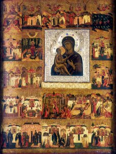 Icône de Marie la Mère de Dieu, russe, 17ème siècle - Unbekannt