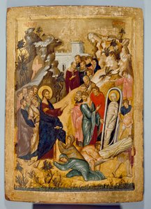 Icône de la Résurrection de Lazare, 14ème-15ème siècle