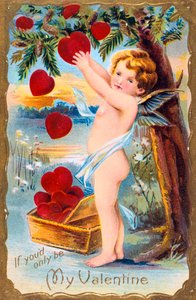 Si seulement tu étais mon Valentin, carte de Saint-Valentin américaine, 1910 - Unbekannt