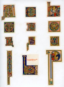 Lettres initiales enluminées, 13e siècle