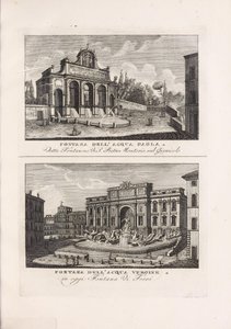Illustration du livre Raccolta di vedute antiche e moderne della città di Roma e sue vicinanze par auteur inconnu et publié par Presso Piale neg.e di stampe a S. Carlo al Corso (it, 1816) - Unbekannt