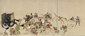 Conte illustré de la guerre civile de Heiji La visite impériale à Rokuhara 3 rouleau, 13e siècle - Unbekannt