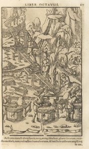 Illustration de De re metallica libri XII par Georgius Agricola, 1556