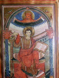 Illustration de Saint Marc tenant son évangile, 8ème siècle - Unbekannt