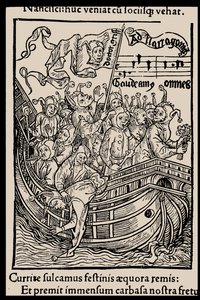 Illustration du livre La Nef des fous de Sebastian Brant, 1497
